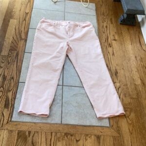 JEANS, NEVER WORN!  LAND’S END, blush pink, TRUE size 18, regular length